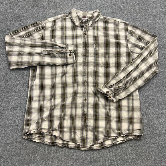 Carhartt Shirt Men's Large Multicolor Plaid 100% Cotton Relaxed Fit Button-Down - Picture 1 of 10